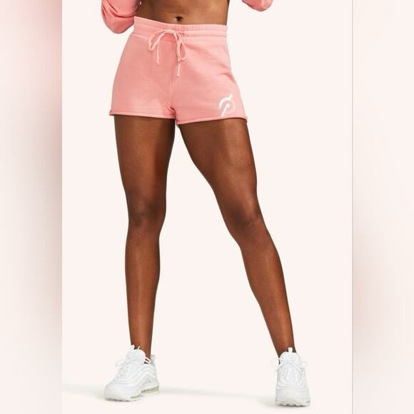 Peloton Cotton Peach Unwind Women Y2K Shorts Size Small A000449 - Picture 2 of 9